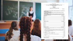Colaj elevi în clasă și barem Evaluarea Națională  colaj, elevi in clasa, barem evaluarea nationala