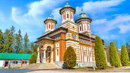 exterior, vara, manastirea sinaia