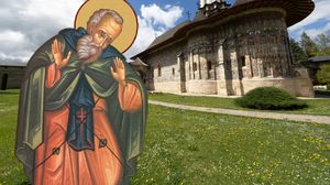 exterior, vara, colaj, manastirea sucevita, sfantul sisoe