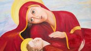 Pictură Fecioara Maria cu pruncul
