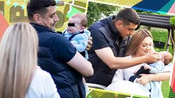 George Simion și soția lui și-au creștinat băiețelul! Liderul AUR a organizat un botez cu mare fast! Imagini emoționante cu micuțul, alături de părinții lui: "Mama și tata te vor ajuta să crești mare"