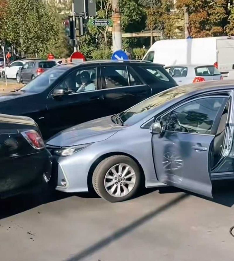 Imagine din timpul accidentului în care Gigi Becali a fost implicat anul trecut Gigi Becali accident
