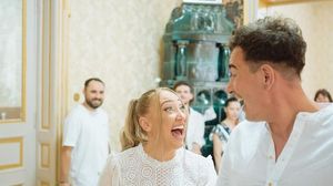 Ilona Brezoianu și soțul său