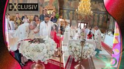 Primele imagini de la botezul fetiței lui Lele și a Andrei Volos! Toată biserica a fost împodobită cu flori albe, ca într-un basm. Declarații copleșitoare: „De acasă am început să tremur” | EXCLUSIV