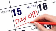 calendar 15 august, zi libera