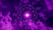 semne zodiacale, fundal mov