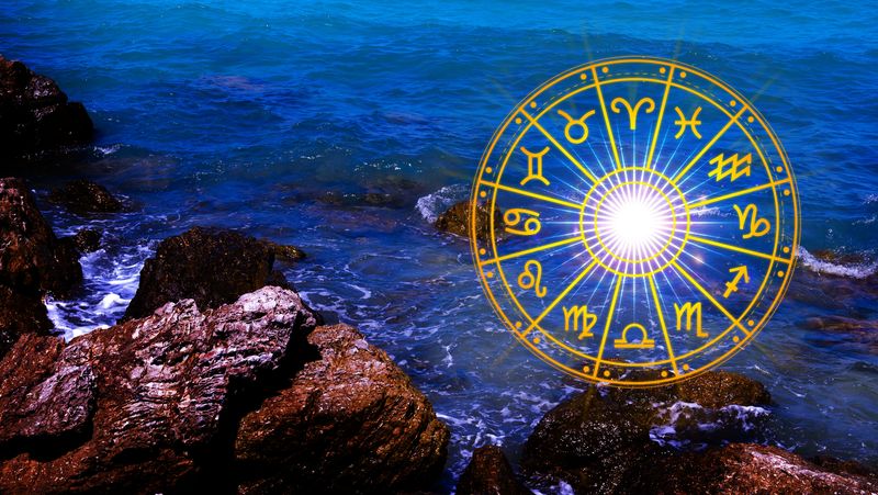 semne zodiacale, fundal marin