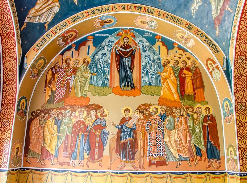 pictura perete biserica