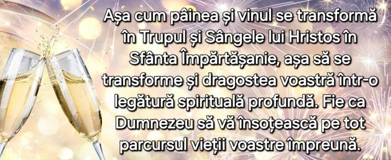 Felicitare pentru cuplu proaspăt căsătorit