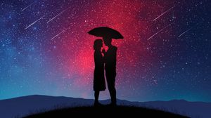 cer intunecat, perseide, fenomen astronomic, siluete indragostiti