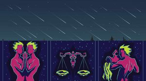 perseide, cer intunecat, fenomen astronomic, semne de aer, zodii, colaj