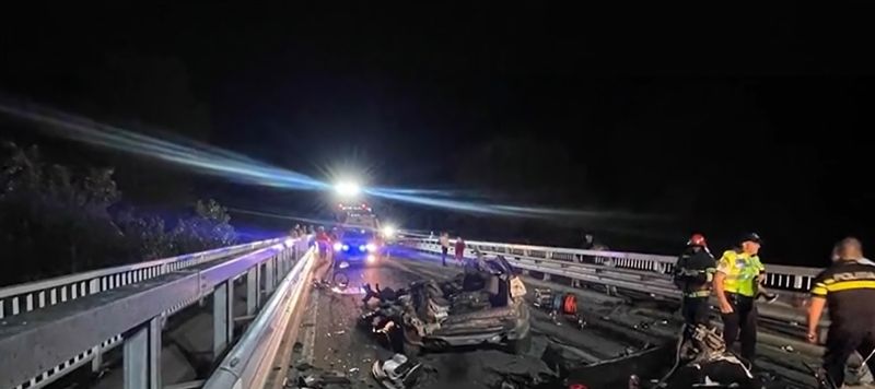 Imagini de la locul accidentului