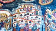 fresca ortodoxa, pictura, perete, biserica