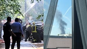 Imagini de la locul incendiului  incendiu București