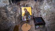 Icoana Sfântului Ioan Botezătorul în peșteră