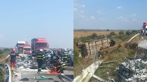 Imagini de la locul accidentului  Accident Timiș