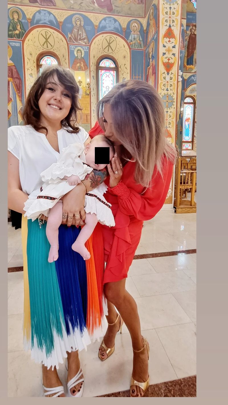 Anca Țurcașiu, la botezul nepoatei sale