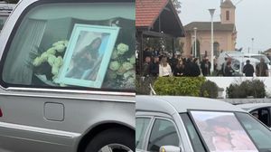 Imagini de la înmormântarea Denisei
