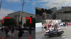 O femeie din Capitală, lovită de un polițist pe motocicletă în timp ce se afla pe trecerea de pietoni. Momentul accidentului, filmat. Agentul avea semnalele sonore și luminoase pornite