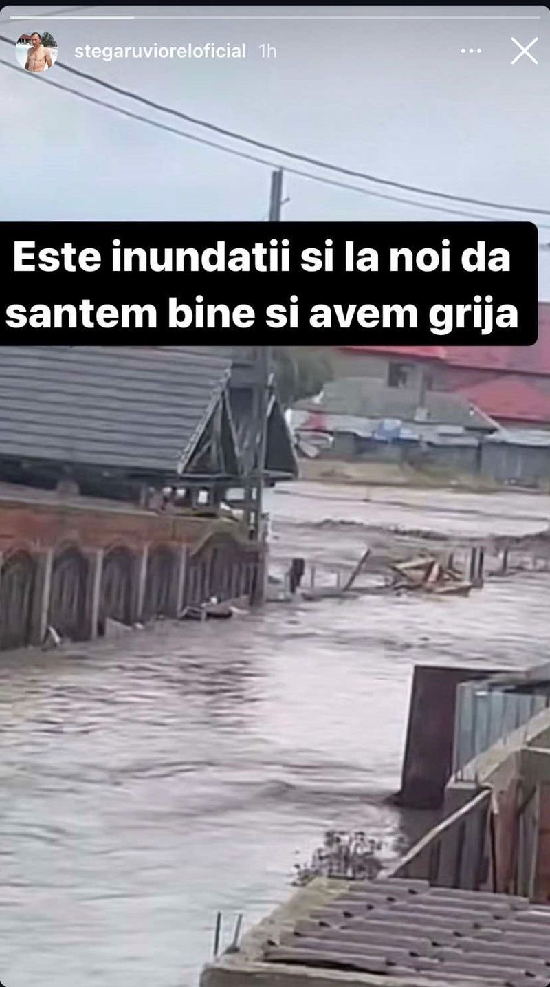 Imaginea postată de Viorel Stegaru pe Instagram Viorel Stegaru inundații