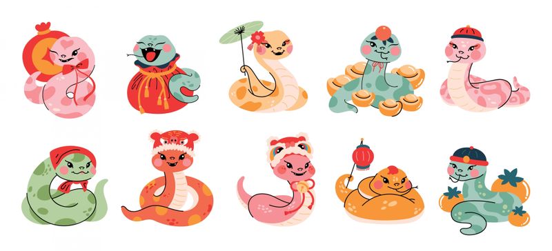 ilustratie sarpe zodiac chinezesc