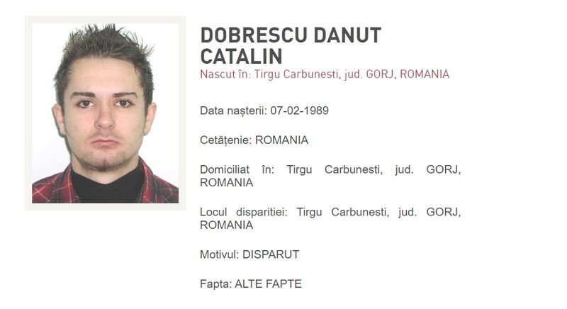 bărbat dispărut Gorj