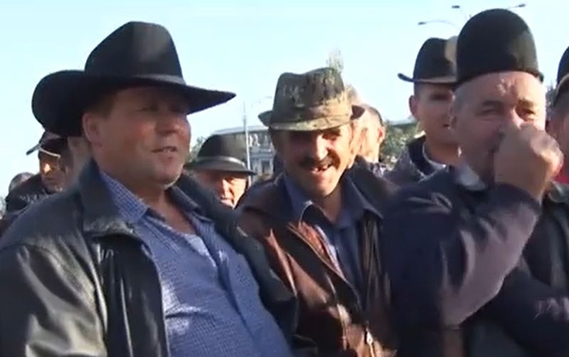 Protest în Piața Victoriei