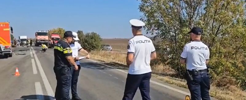 Imagini de la locul accidentului