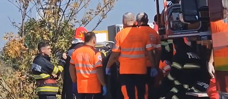 Imagini de la locul accidentului