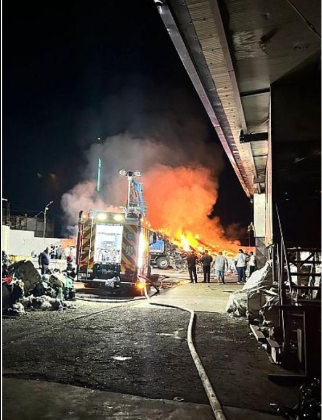 Incendiu la un depozit din Vrancea