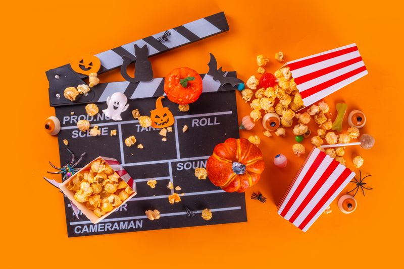 popcorn, dovleci, halloween
