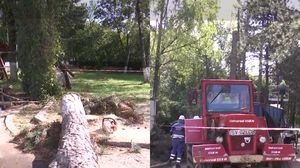 Imagini de la locul incidentului