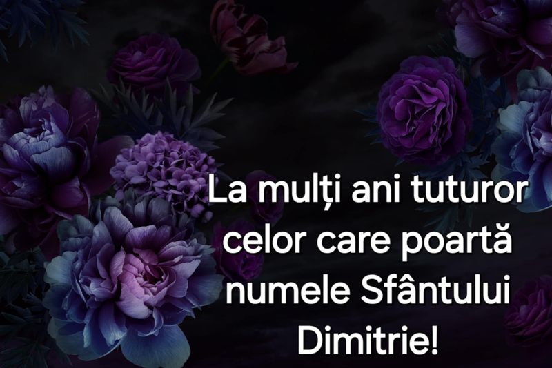 Felicitare de Sfântul Dumitru