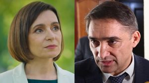 Maia Sandu și Alexandr Stoianoglo