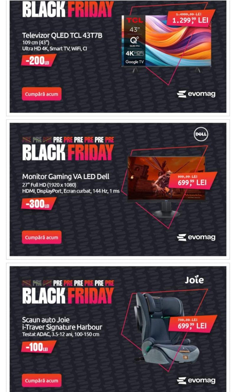 Reduceri la Evomag de Black Friday 2024
