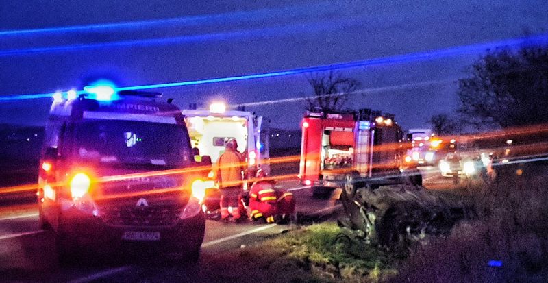 Imagini de la locul accidentului