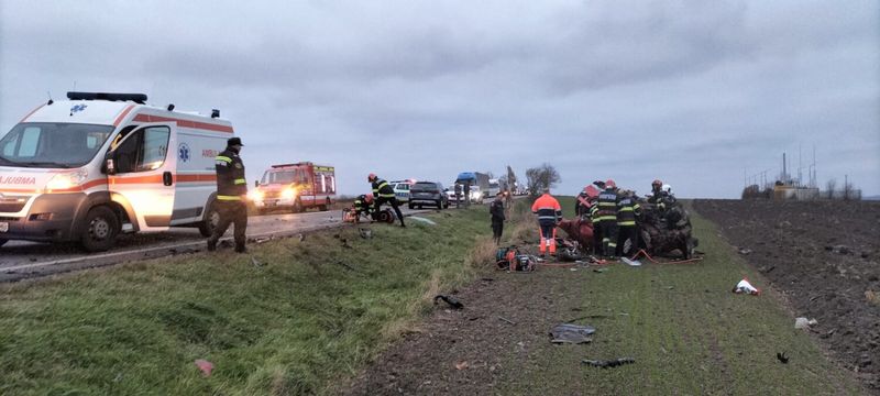 Imagini de la locul accidentului