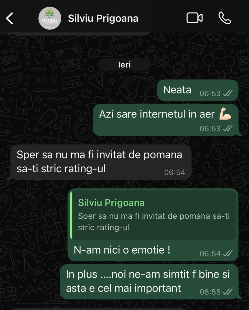 Ultima conversație dintre Bursucu și Silviu Prigoană Bursucu și Silviu Prigoană conversație