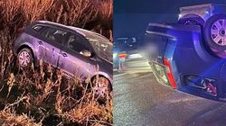 Accident rutier pe „Drumul Morții” E 85! Un bărbat în vârstă de 62 de ani s-a urcat la volan sub influența băuturilor alcoolice și a intrat cu mașina într-un alt autoturism