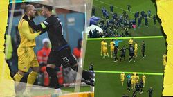 Final controversat pentru meciul România-Kosovo! Partida a fost suspendată, după ce kosovarii au refuzat să revină pe teren. Tricolorii ar putea fi declarați învingători cu 3-0 la „masa verde”: „Este ceva total greșit”