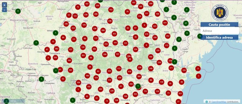 Harta secțiilor de votare