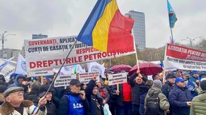 Protest în Piața Victoriei