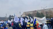 Protest în Piața Victoriei