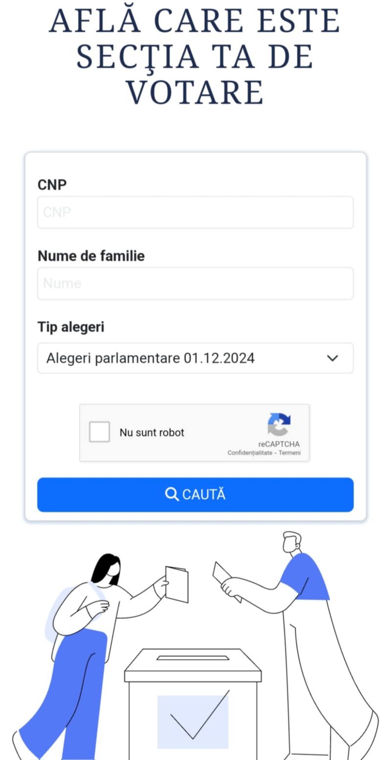 AFLĂ CARE ESTE SECŢIA TA DE VOTARE