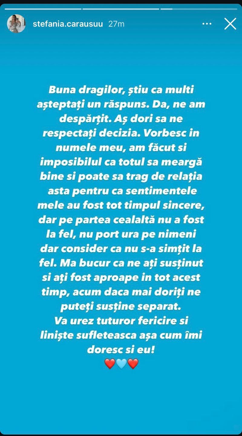 Ștefania mesaj