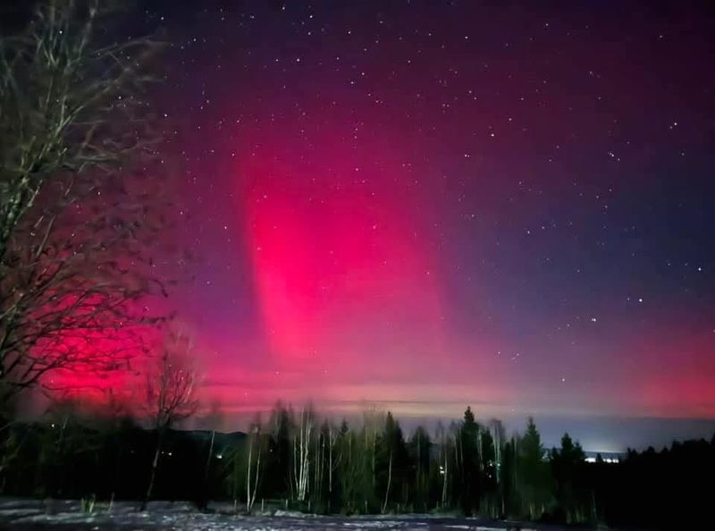 Aurora boreală, pe cerul României