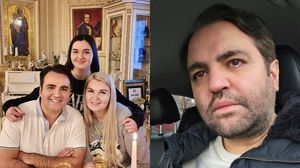 Igor Cuciuc, alături de soția și fiica sa