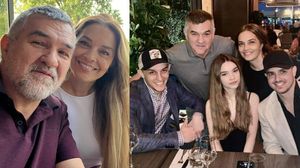 Leonard Doroftei, alături de familia lui  leonard doroftei familie