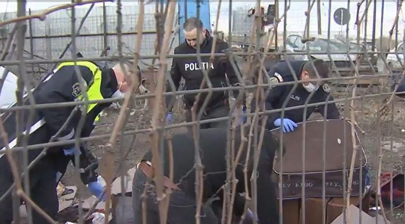 Imagini de la locul descoperirii macabre