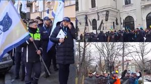 Imagini din timpul protestelor